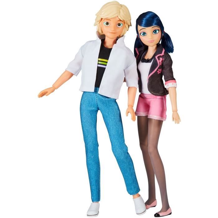 Confezione Da 2 Bambole - Bandai - Miraculous - P50377 - Marinette E Adrien - 26 cm