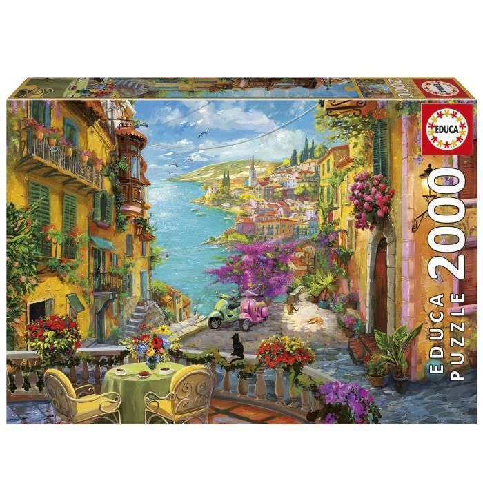 Puzzle - Educa - Caffè Spagnolo - 2000 Pezzi - 96x68 Cm - Tema Viaggi E Mappe - Adulto