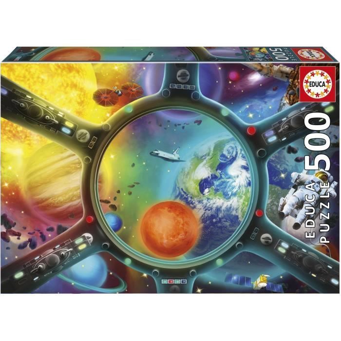 Puzzle - Educa - Passeggiata Nello Spazio - 500 Pezzi - Tema Scienza E Spazio - Dimensioni 48x34 cm