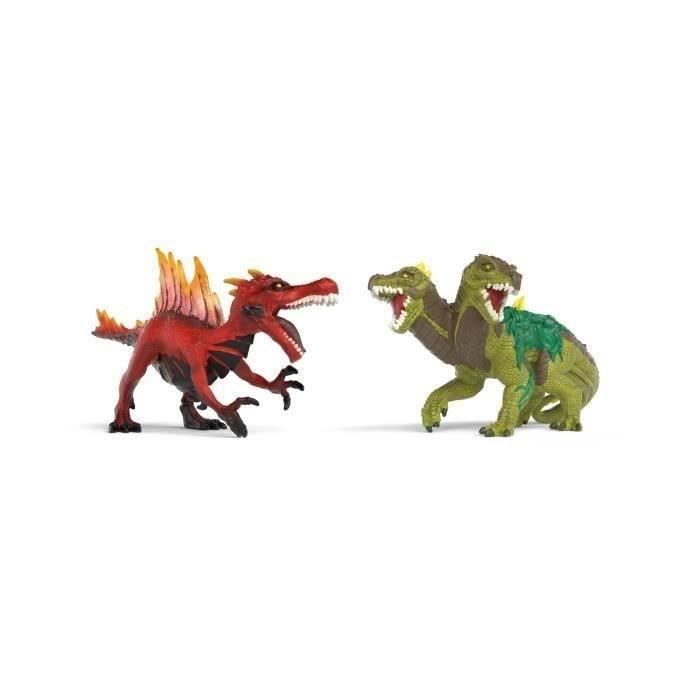 Schleich 70834 Eldrador Creatures Fire Saurian Vs Jungle Lizard Figurina