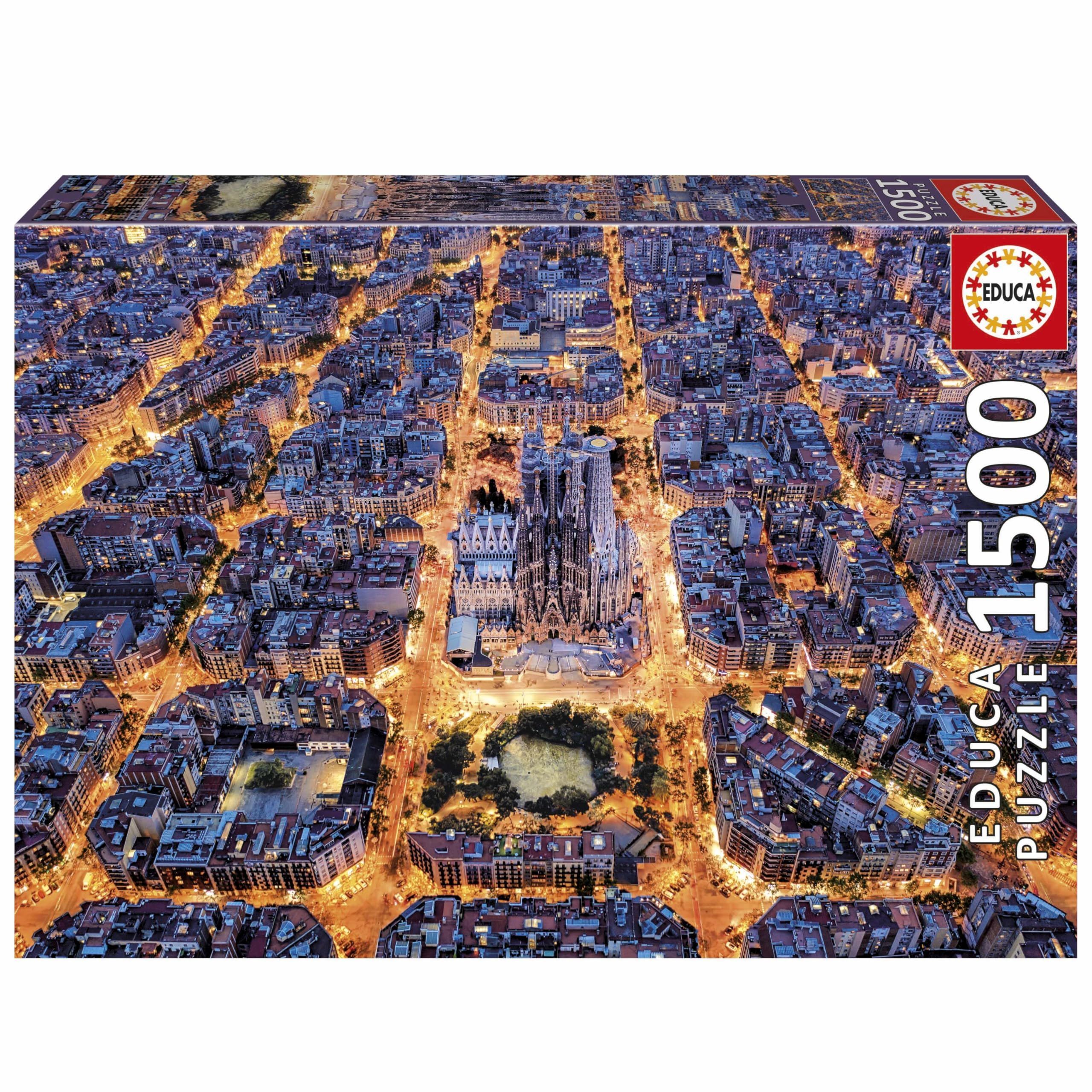 Puzzle - Educa - Barcellona - 1500 Pezzi - Tema Architettura - Dimensioni 85x60 cm