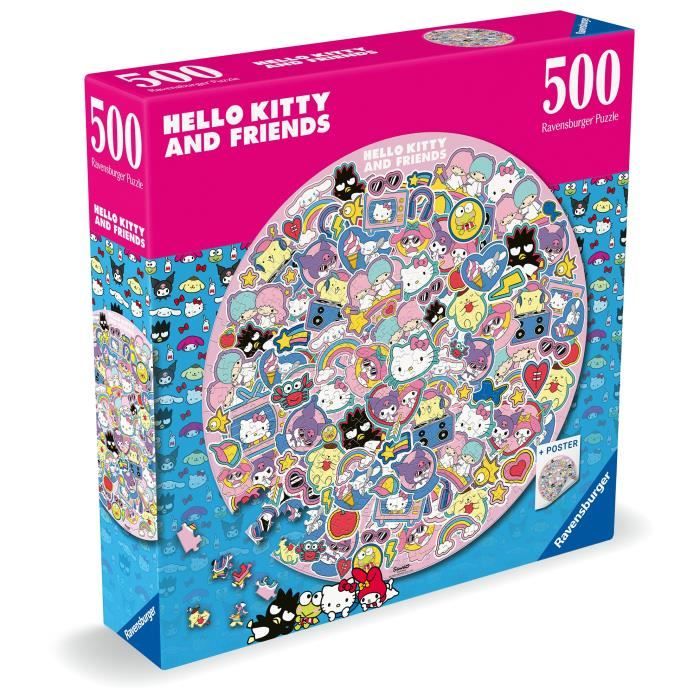 Puzzle Rotondo 500 P Un Turbine Di Dolcezza / Hello Kitty
