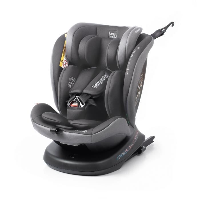 Seggiolino Auto - Babyauto - Rodia - Gruppo 0/1/2/3 - 40 / 150 Cm - I-Size Plus - Isofix - Girevole - Reclinabile - Riduttore - Grigio