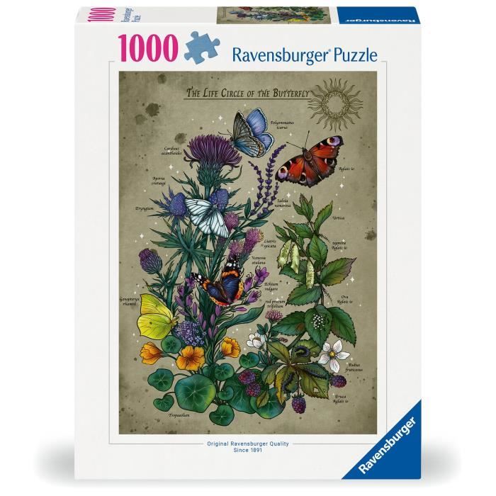 Puzzle - Ravensburger - Il Cerchio Della Vita Della Farfalla - 1000 Pezzi - Multicolore - Età 14+