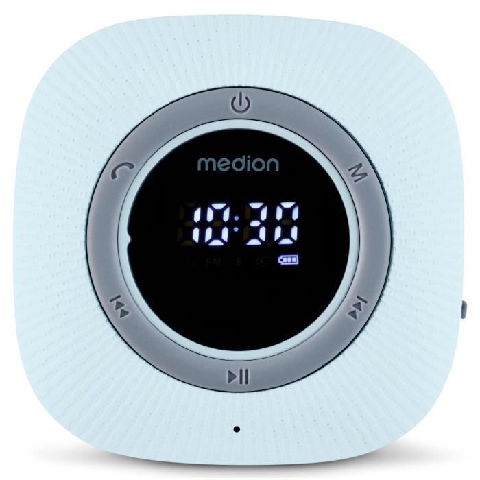 Radio Da Doccia - Medion - Fm - Bluetooth - Ipx6 - Supporto A Ventosa - Blu