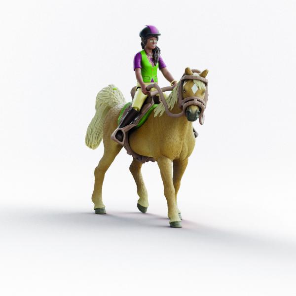 Figuras De Sarah Y Mystery, Schleich 42714 Horse Club, A Partir De 4 Años