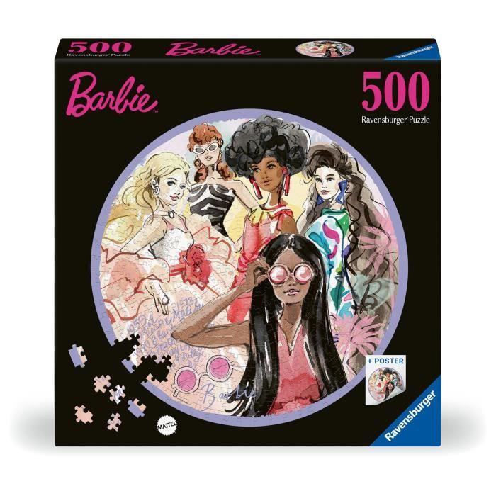 Puzzle Rotondo Da 500 Pezzi: Barbie - L'icona Di Stile Dal 1959