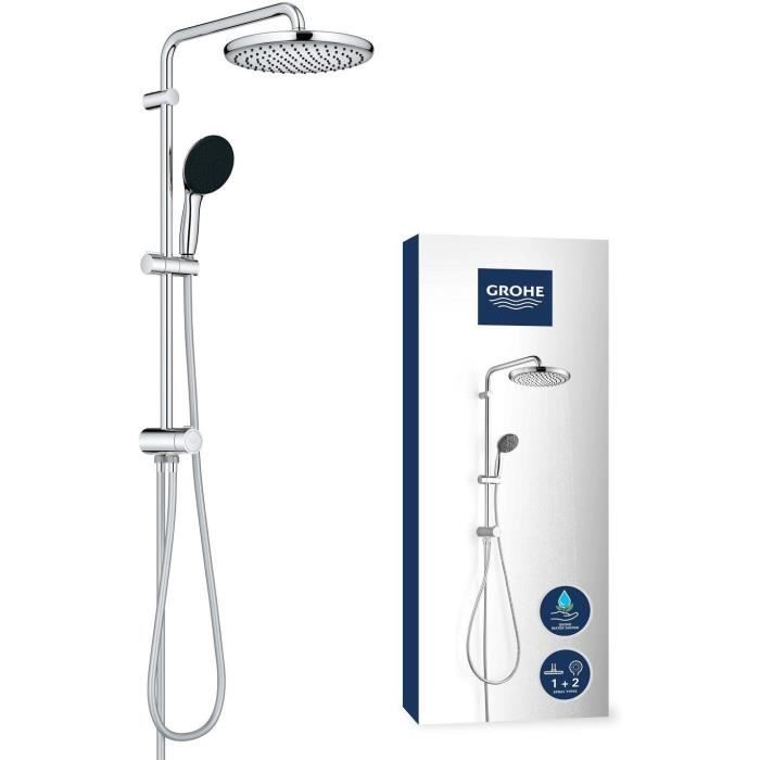 Colonna Doccia Con Deviatore Manuale - Risparmio Idrico - Grohe Vitalio Start System 250 - Cromo - 26680001