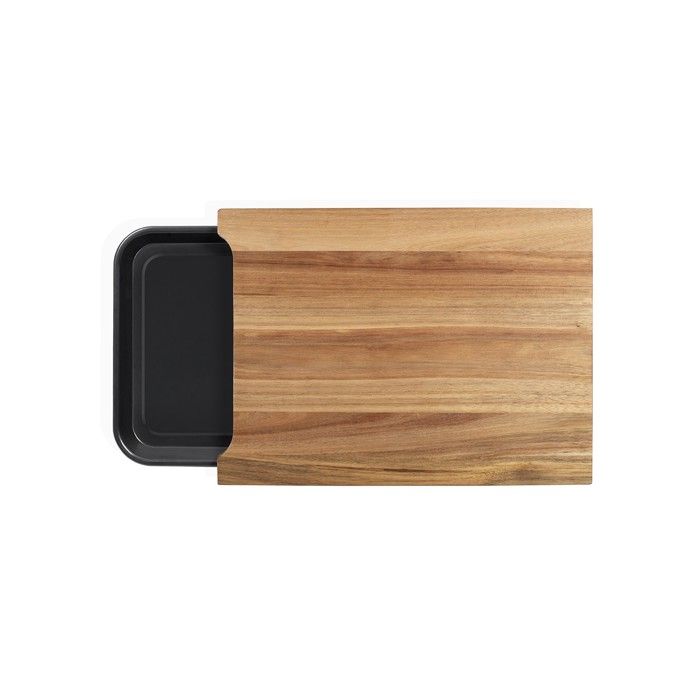 Tagliere - Livoo - Mes155 - Legno Di Acacia Fsc - 36,5 X 27,5 Cm - Vassoio RaccoglI-Gocce Rimovibile