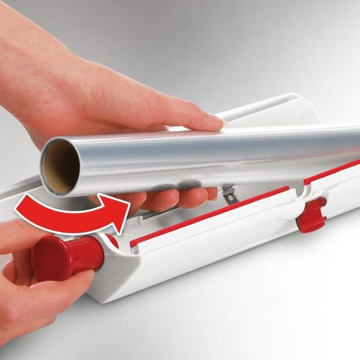 Distributore Di Taglierina Per Pellicole - Leifheit - Perfect Cut 23051 - Per Rotoli Da 33 Cm - Bianco - Image 5