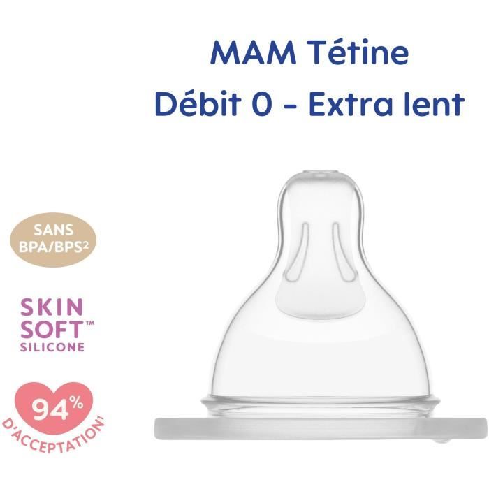 Mam Teat Flow 0 Extra Slow - Silicone - Image 3