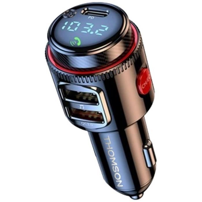 Trasmettitore Fm Bt - Thomson - 12/24 V - 48 W - Qc 3.0 - Led Blu