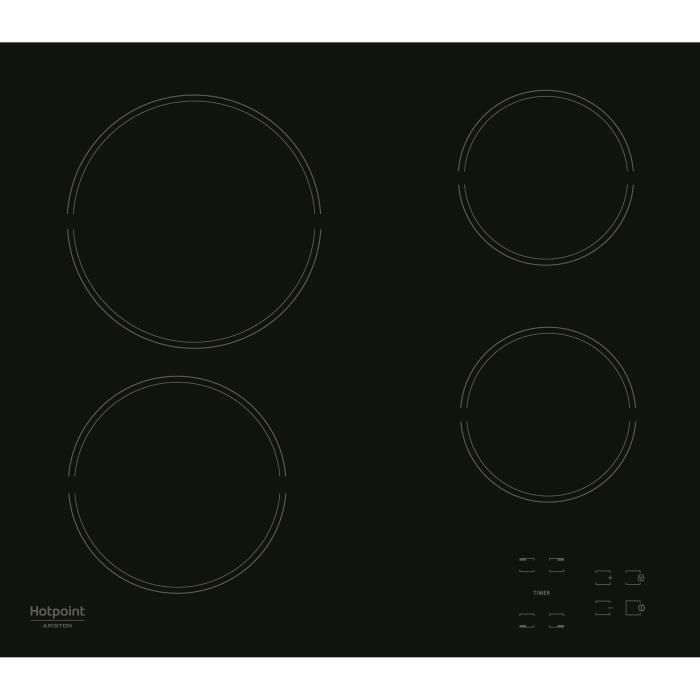 Placa Vitrocerámica - Hotpoint - Hr631c - 4 Fuegos - 60 Cm - Negro