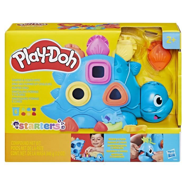 PlaY-Doh Starters Dino Shapes And Colors, Lavoretti Con Pasta Modellabile Per Bambini, Dai 2 Anni In su