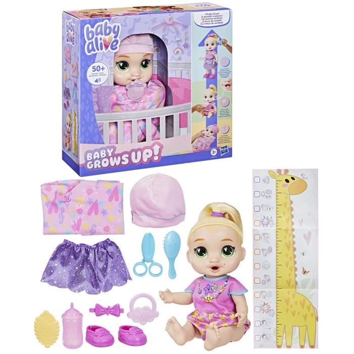 Baby Alive Baby Grows Lala Googoo, Set Di Bambole Interattive Con Oltre 75 Suoni E Frasi Per Bambini Dai 3 Anni In su