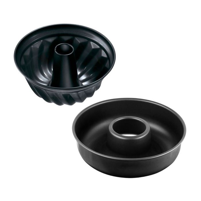 Stampo Per Kouglof E Stampo Per Savarin - Zenker - Nero Metallizzato - 25 E 28 cm