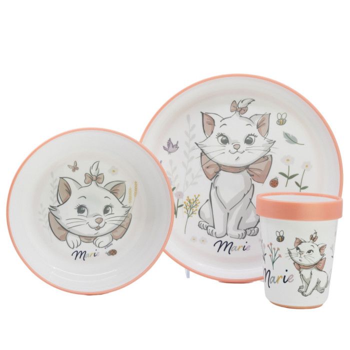 Thermobaby Aristochat Set Pappa 3 Pezzi: Piatto, Ciotola E Tazza
