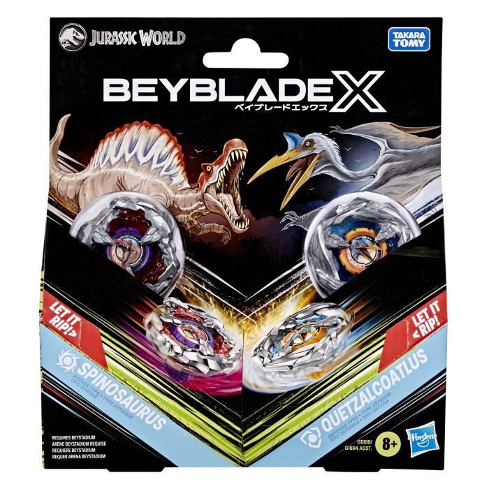 Beyblade X Jurassic World Spinosaurus Vs Quetzalcoatlus, Confezione Multipla, Età 8 Anni