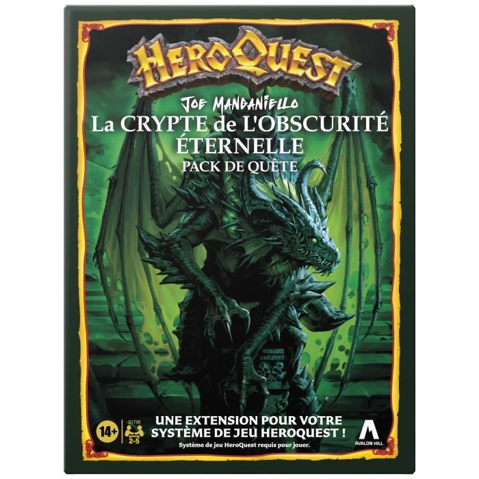 Heroquest Quest Pack La Cripta De La Oscuridad Eterna, Juego De Rol, Juego De Mesa, Sistema De Juego Heroquest Requerido, Avalon Hill
