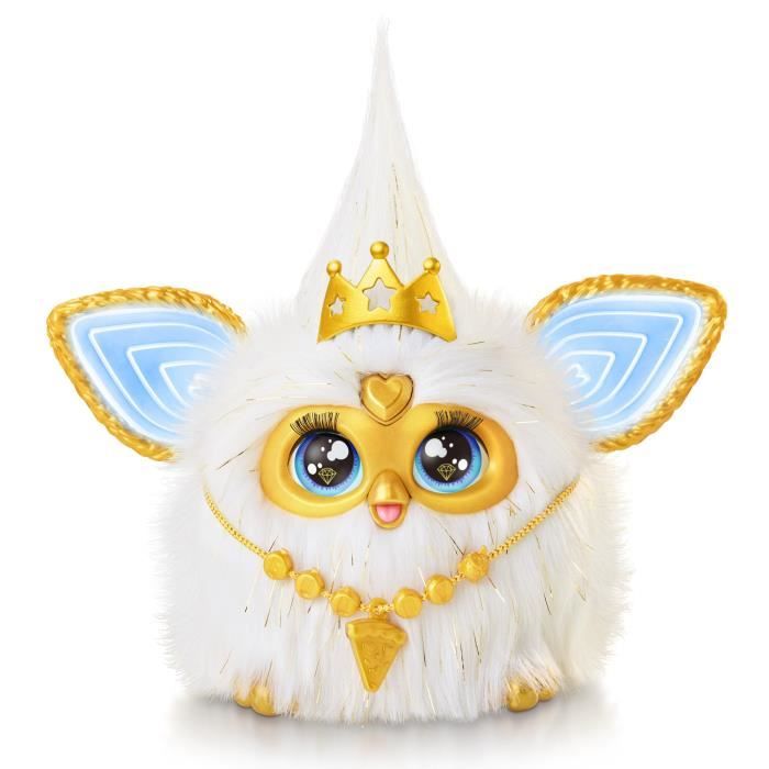 Furby Golden Glow, Peluche Fosforescente Attivato Tramite Comando Vocale, Giocattoli Interattivi, Dai 6 Anni In su