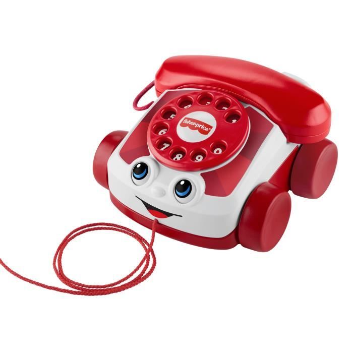 FisheR-Price - Teléfono Rojo Animado - 80.º Aniversario De Mattel - FisheR-Price - Jgg97