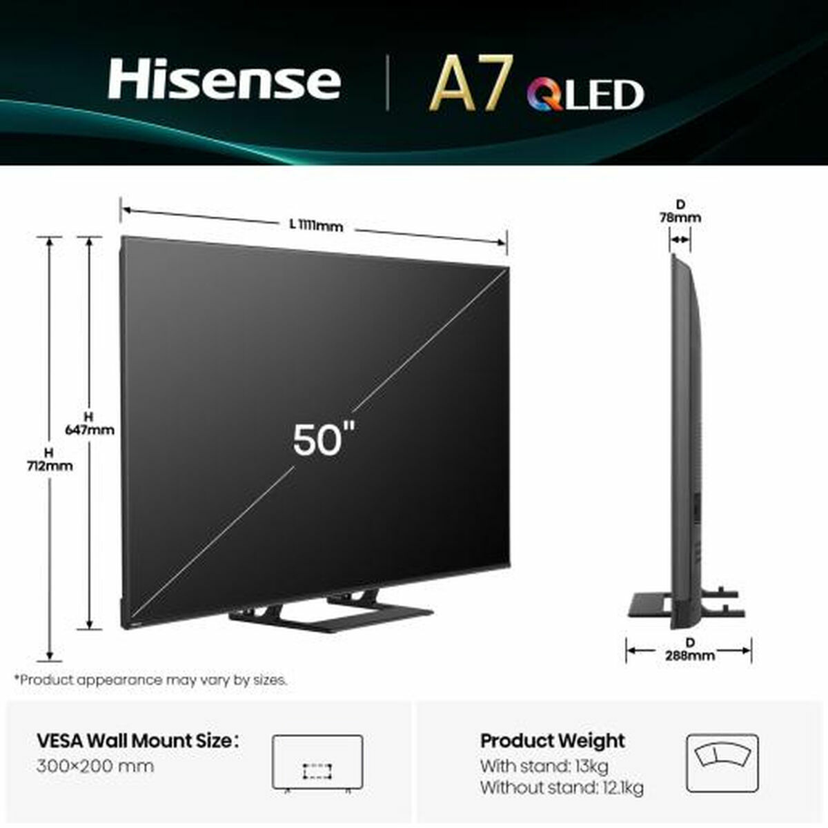 Smart Tv Hisense 50a7q 4k Ultra Hd 50" Led Hdr D-Led - Image 3