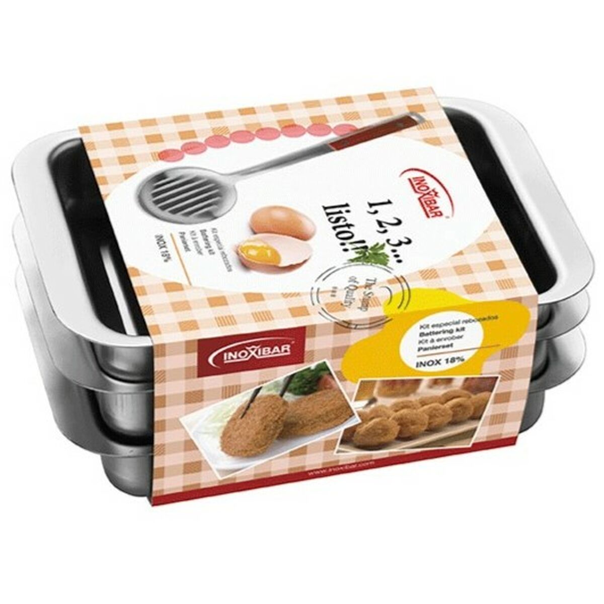 Teglia Inoxibar 59271 Acciaio 21 X 15 Cm (3 Unità)