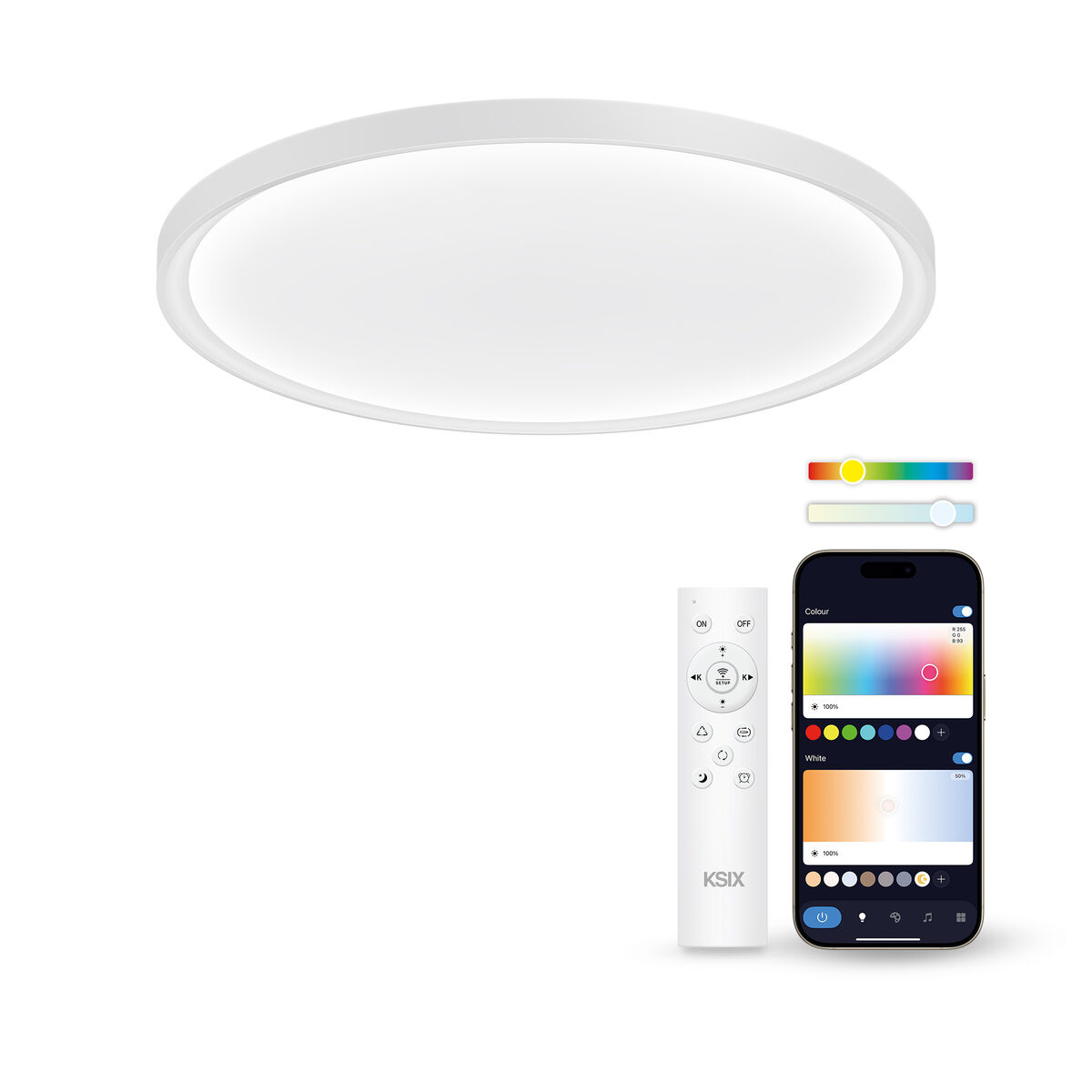 Plafoniera Led Ksix Smartled Ksix Halo 2 Bianco Plastica 25 W (3000k - 6500k) (6500 k)