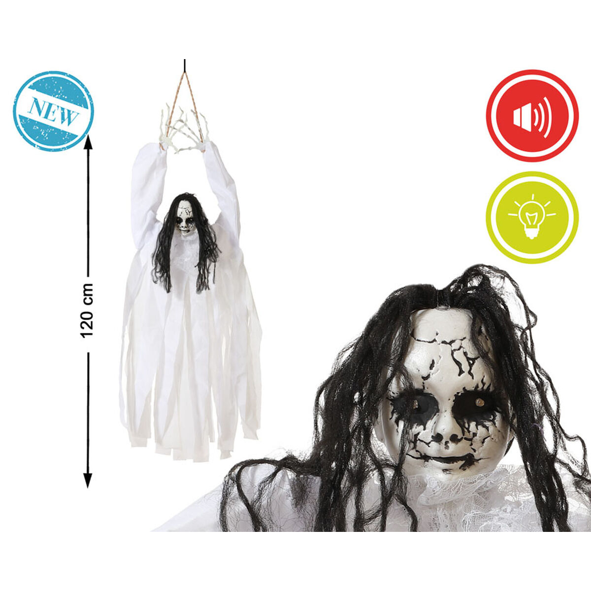 Decorazione Per Halloween 120 Cm Fantasma