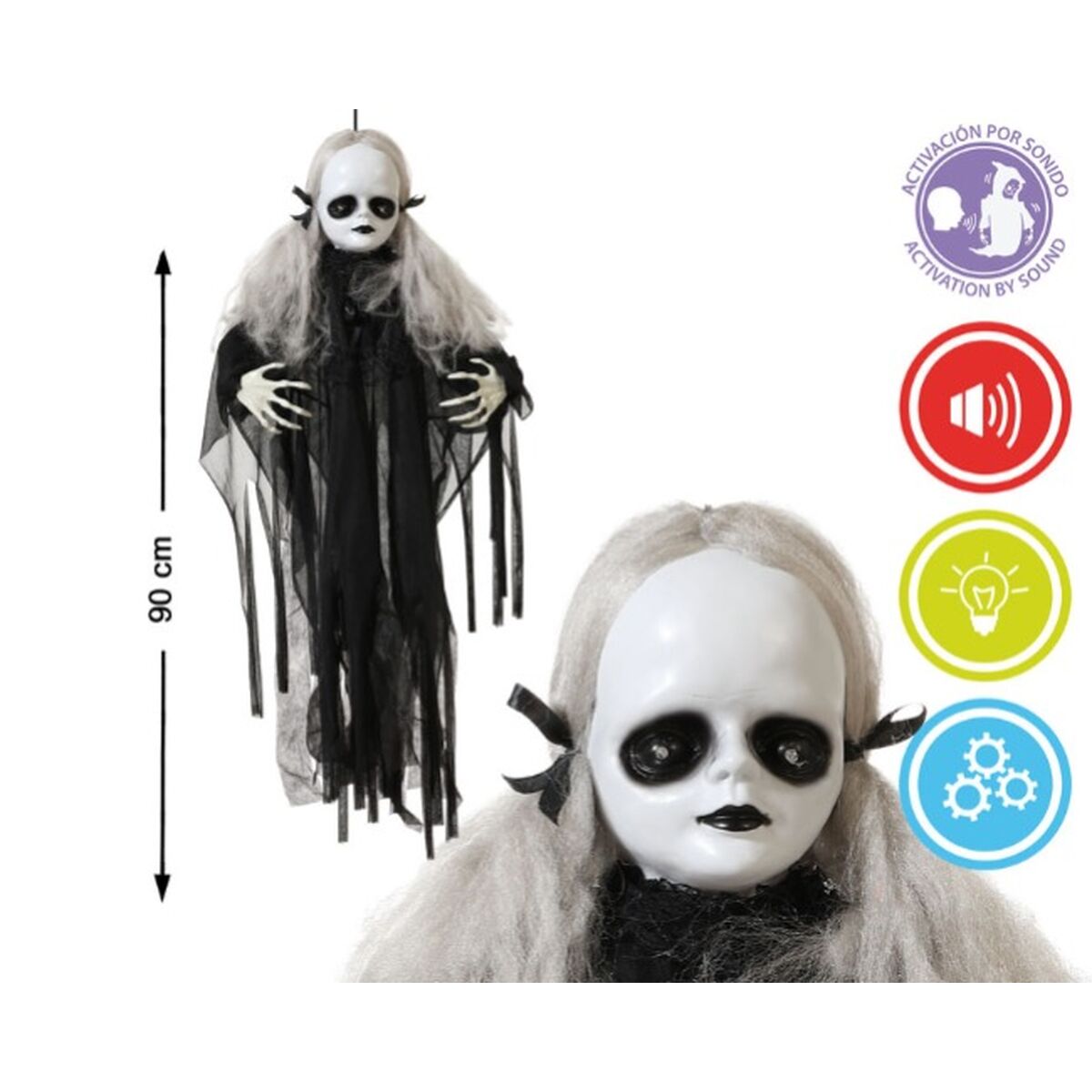 Decorazione Per Halloween 90 Cm Bianco