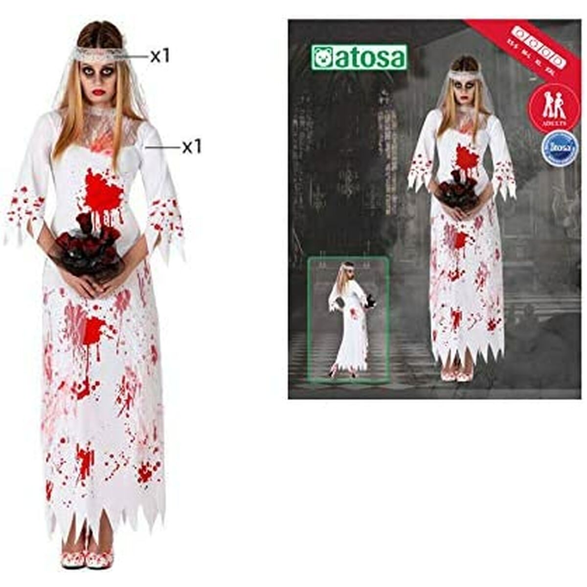 Costume Per Adulti 8422259149286 Bianco Assassino (2 Pezzi) (m/l) - Image 6