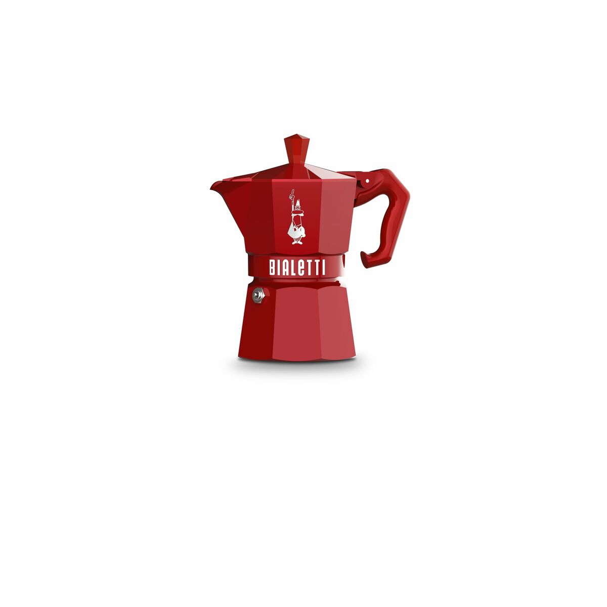 Caffettiera Italiana Bialetti Moka Exclusive Rosso Alluminio 3 Tazze