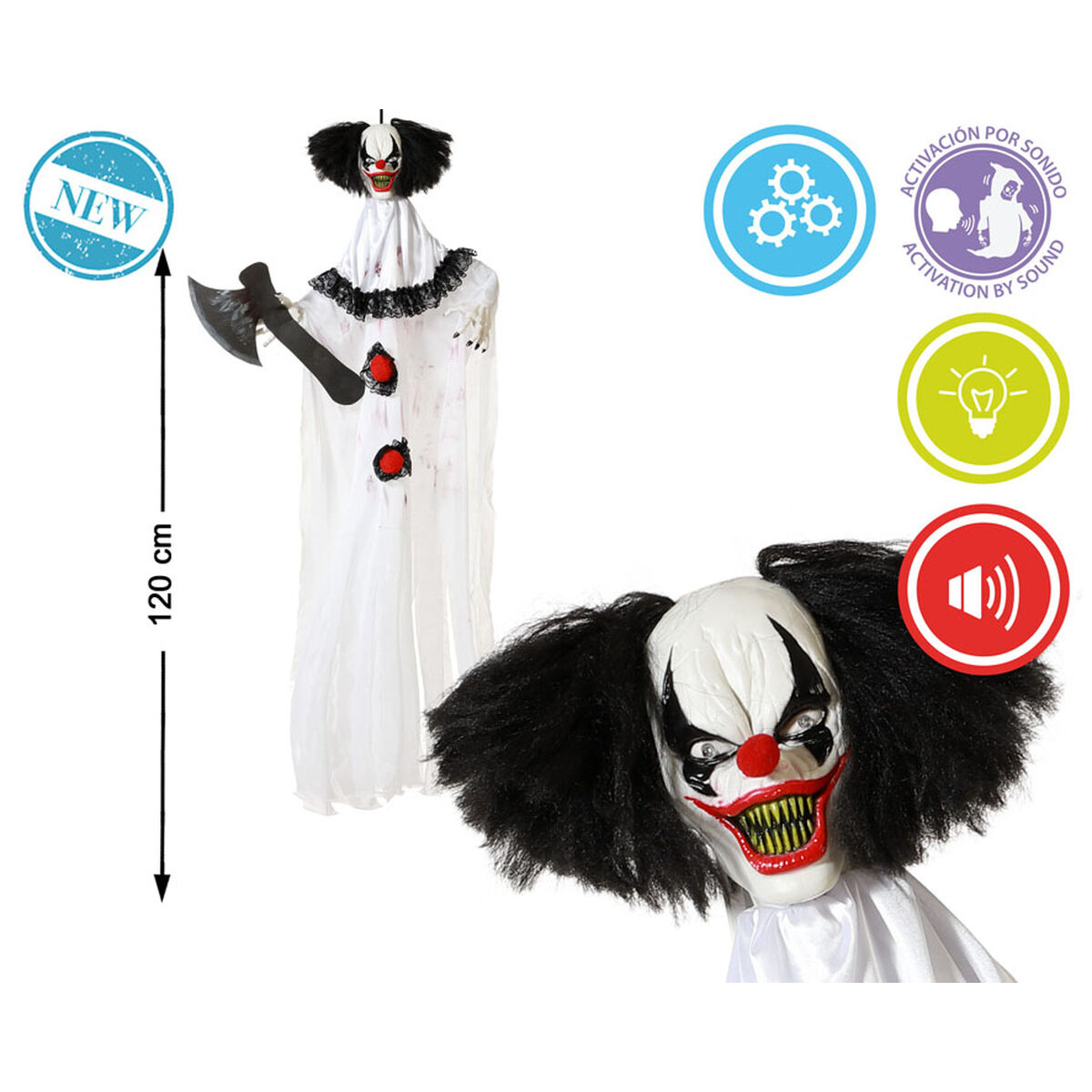Decorazione Per Halloween Pagliaccio 120 cm