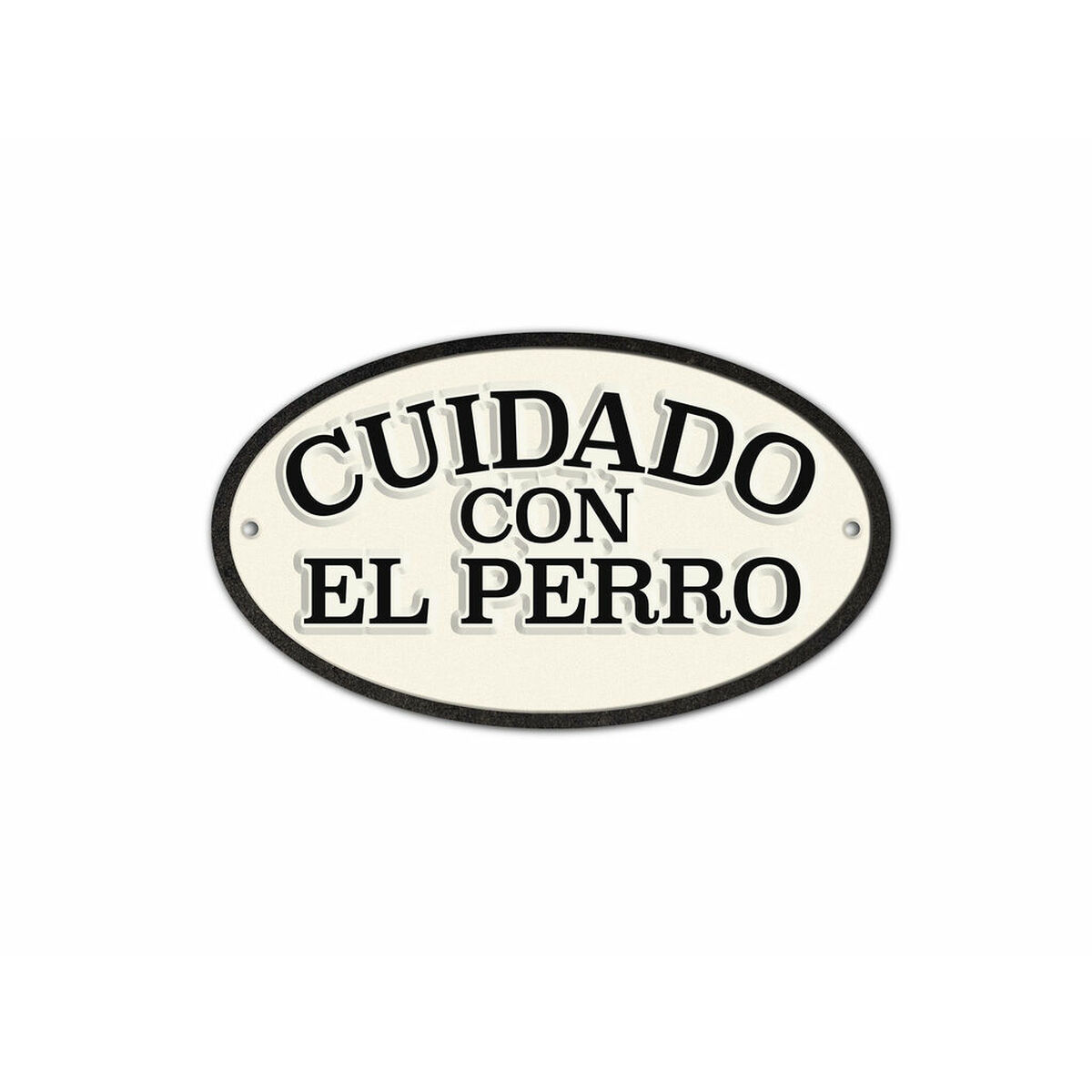 Distintivo Magnet & Steel Cuidado Con El Perro 16,3 X 9,5 cm