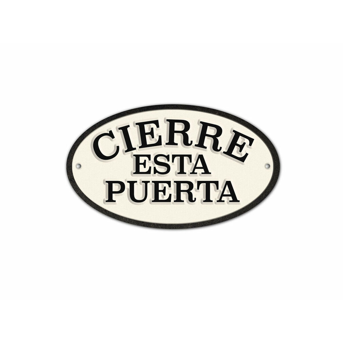 Distintivo Magnet & Steel Cierre Esta Puerta 16,3 X 9,5 cm
