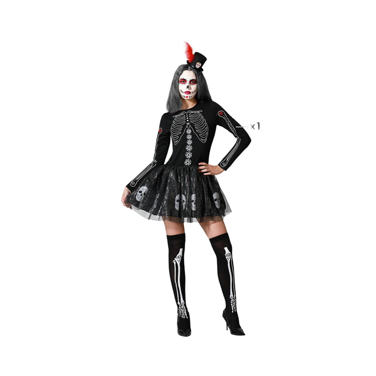 Costume Per Adulti Scheletro M/l