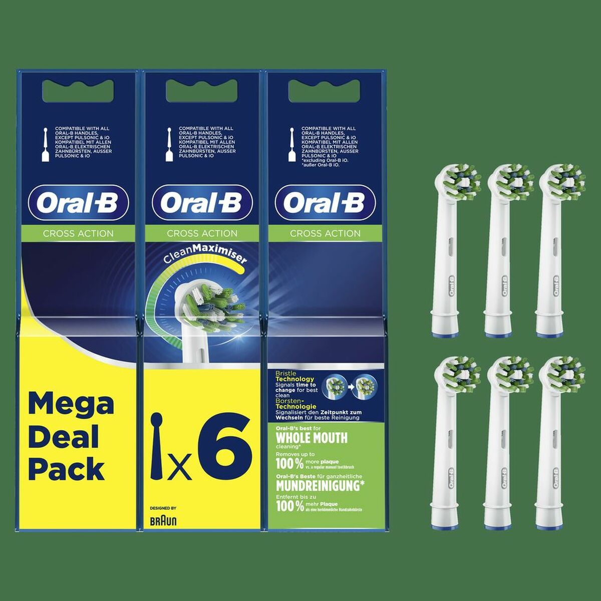 Ricambio Per Spazzolino Da Denti Elettrico OraL-B Eb50 Cross Action