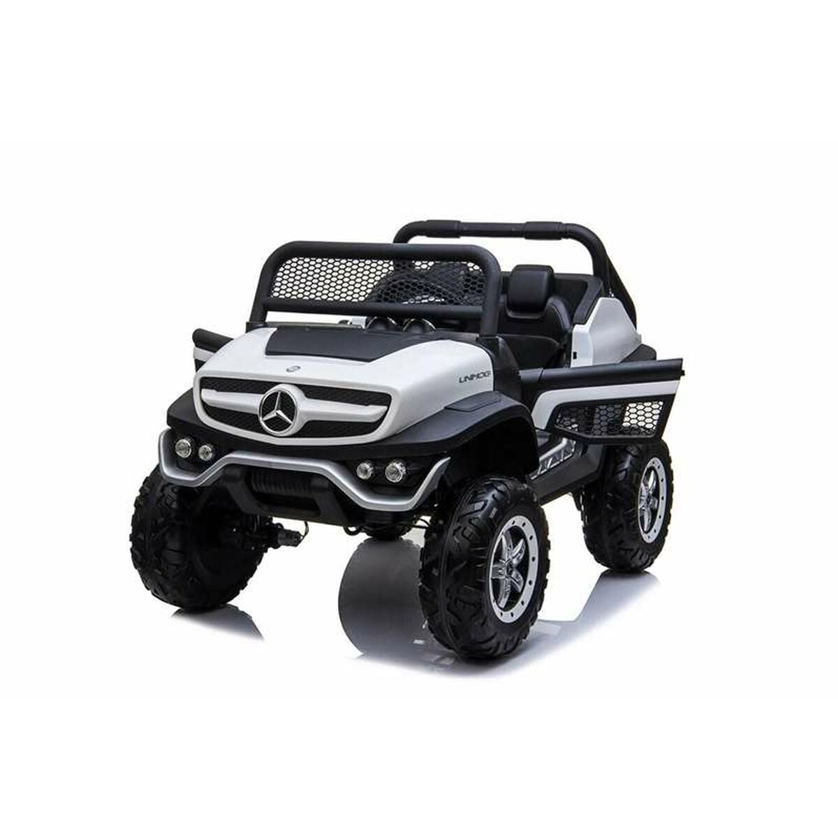 Macchina Elettrica Per Bambini Mercedes Benz Unimog Bianco 12 V