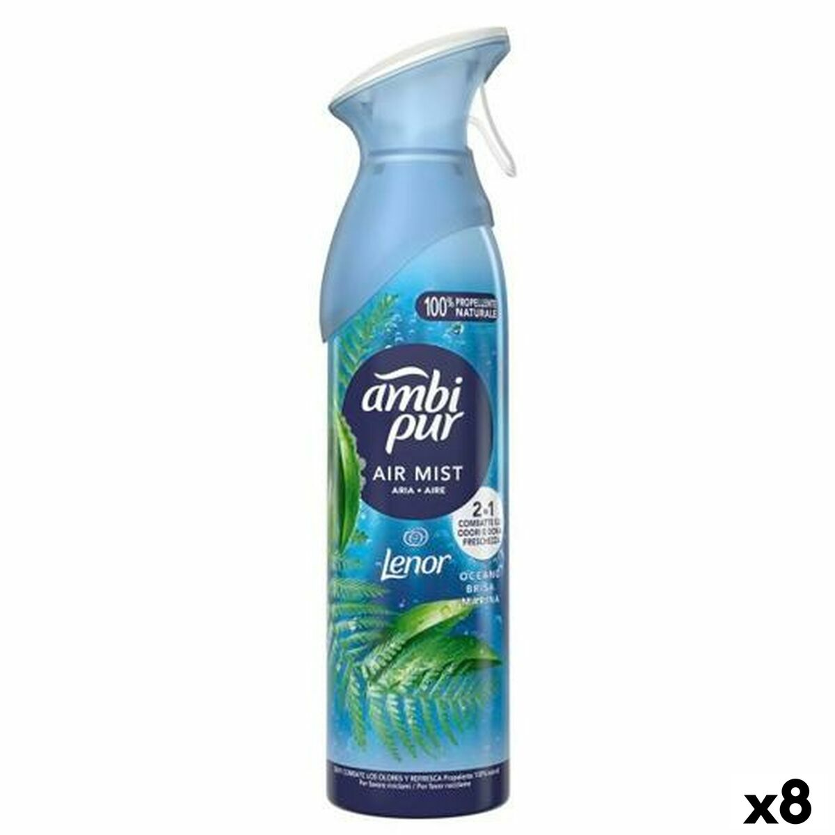 Diffusore Spray Per Ambienti Ambi Pur Brezza Marina 185 Ml (8 Unità)