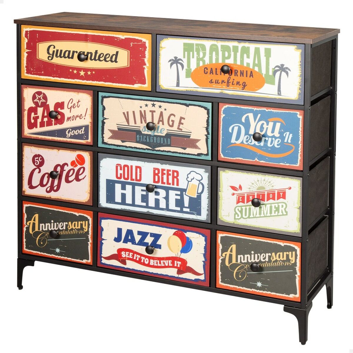 Cassettiera Max Home Vintage 103 X 98 X 30 cm