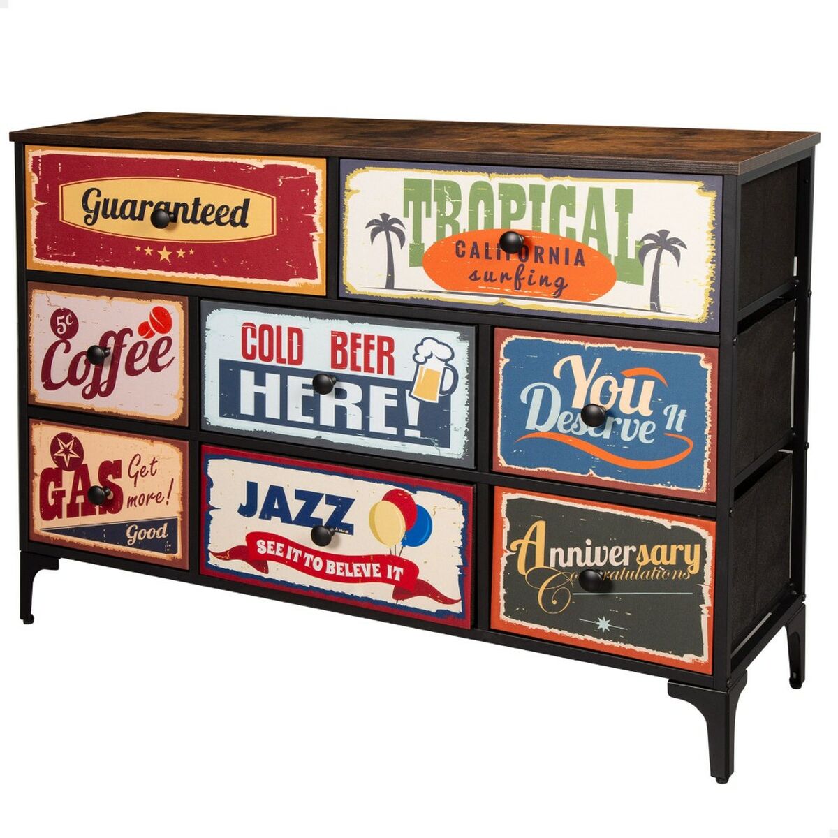 Cassettiera Max Home Vintage 103 X 77 X 30 cm