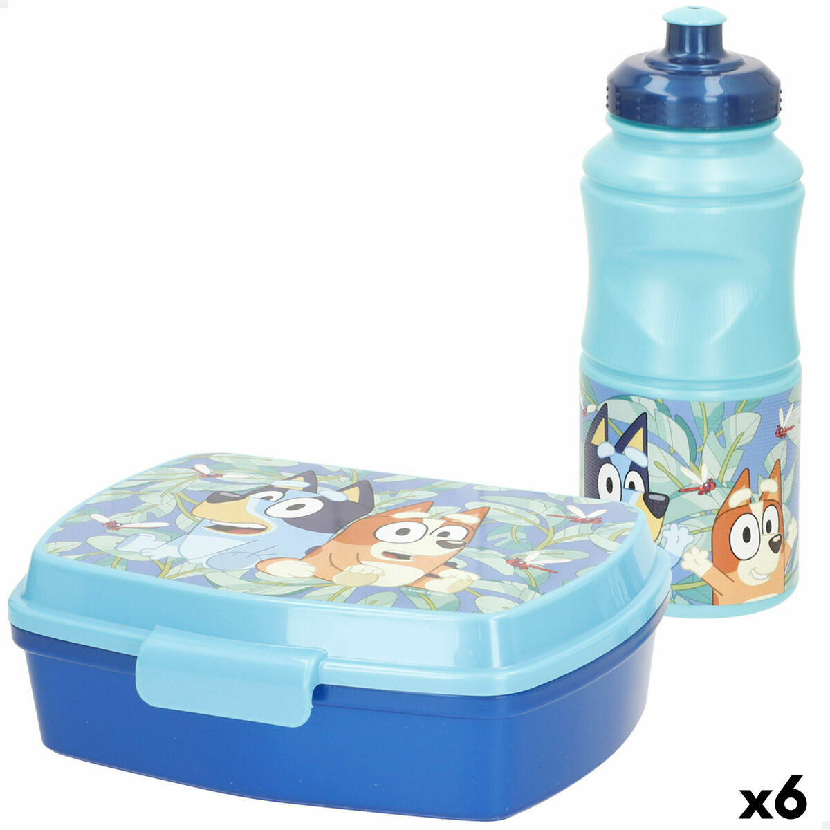 Porta Pranzo Bluey 380 Ml 17 X 5,5 X 13,5 Cm Borraccia (6 Unità)