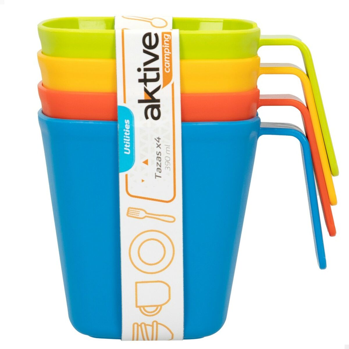 Set Di Bicchieri Aktive Multicolore 390 Ml Picnic 24 Unità 4 Pezzi - Image 4