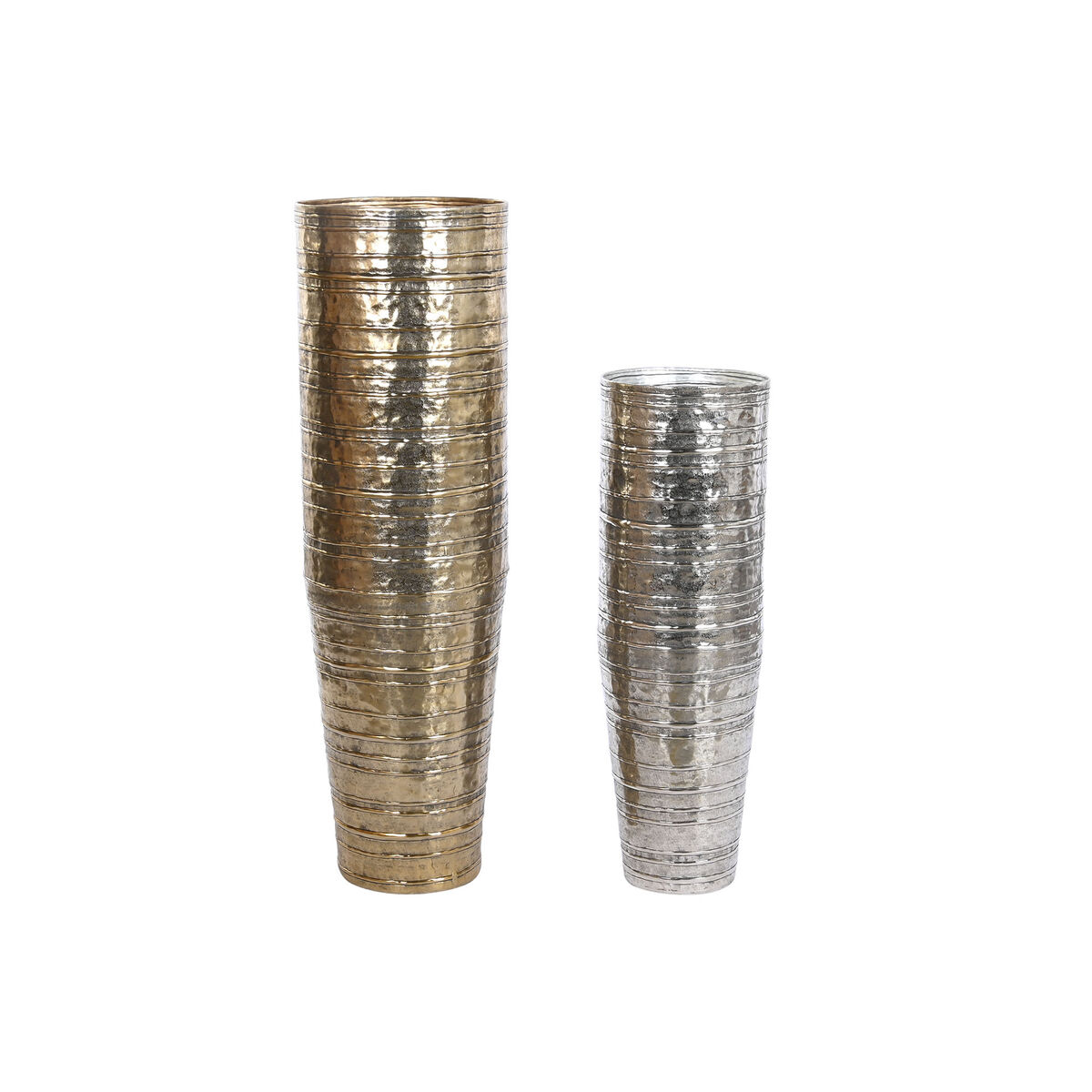 Vaso Dkd Home Decor Dorato Argentato Alluminio Moderno 31 X 31 X 106 cm