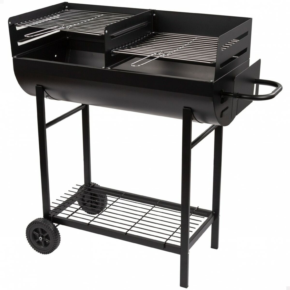 Barbecue A Carboni Con Ruote Aktive Plastica Metallo Smaltato 97 X 96 X 42 Cm Nero