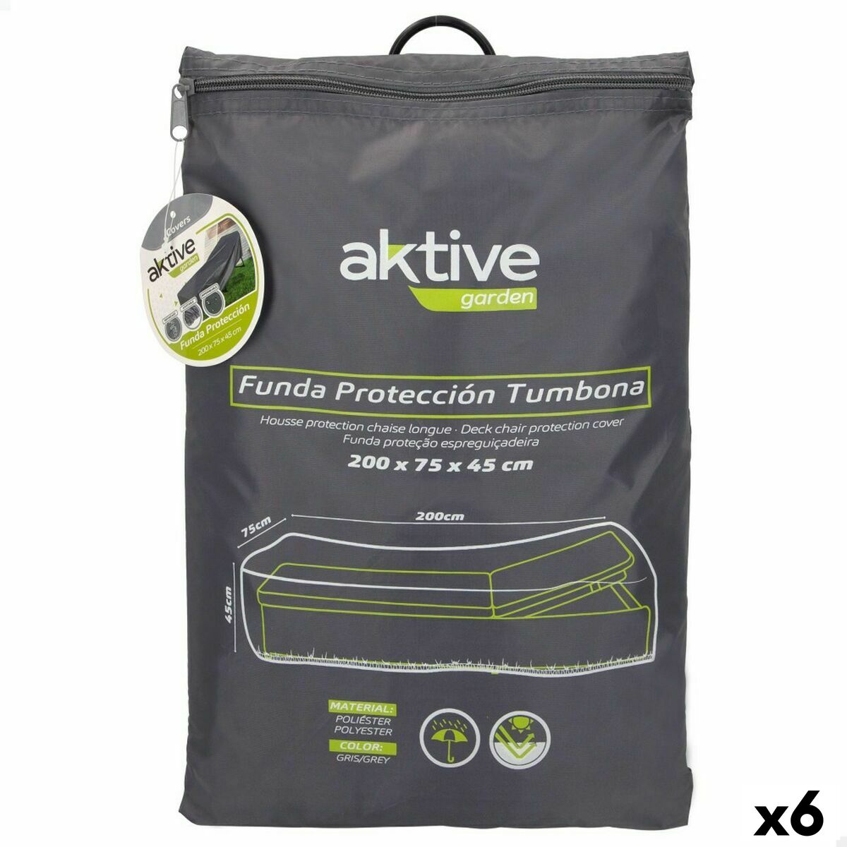 Custodia Protettrice Aktive 200 X 45 X 75 Cm (6 Unità)