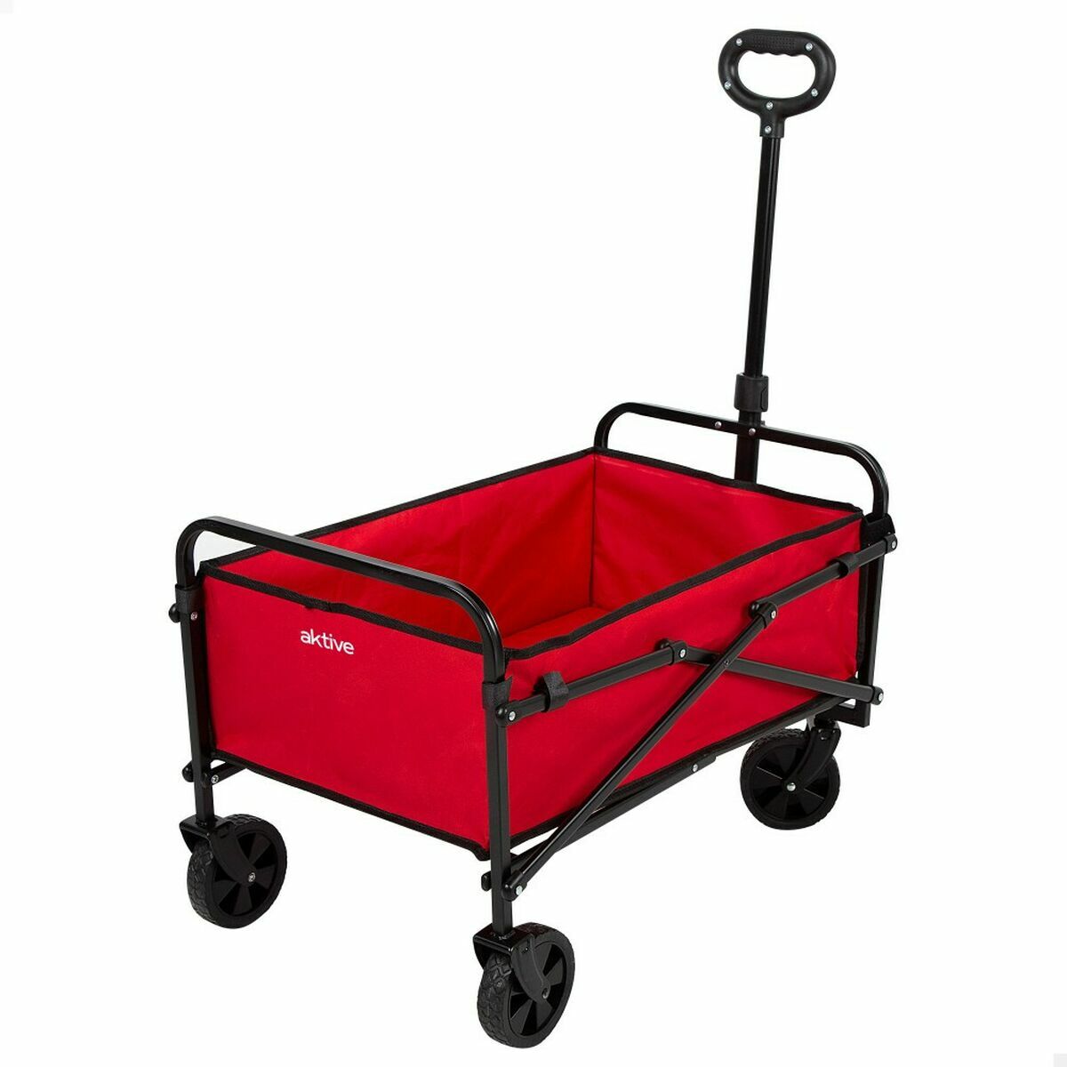 Carrello Multiuso Aktive Rosso Poliestere Acciaio 65 X 94 X 40 Cm Pieghevole Spiaggia