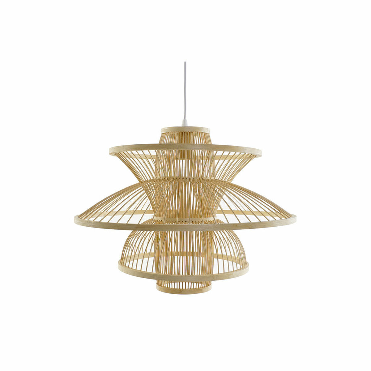 Lampadario Dkd Home Decor Bambù (50 X 50 X 37 Cm)