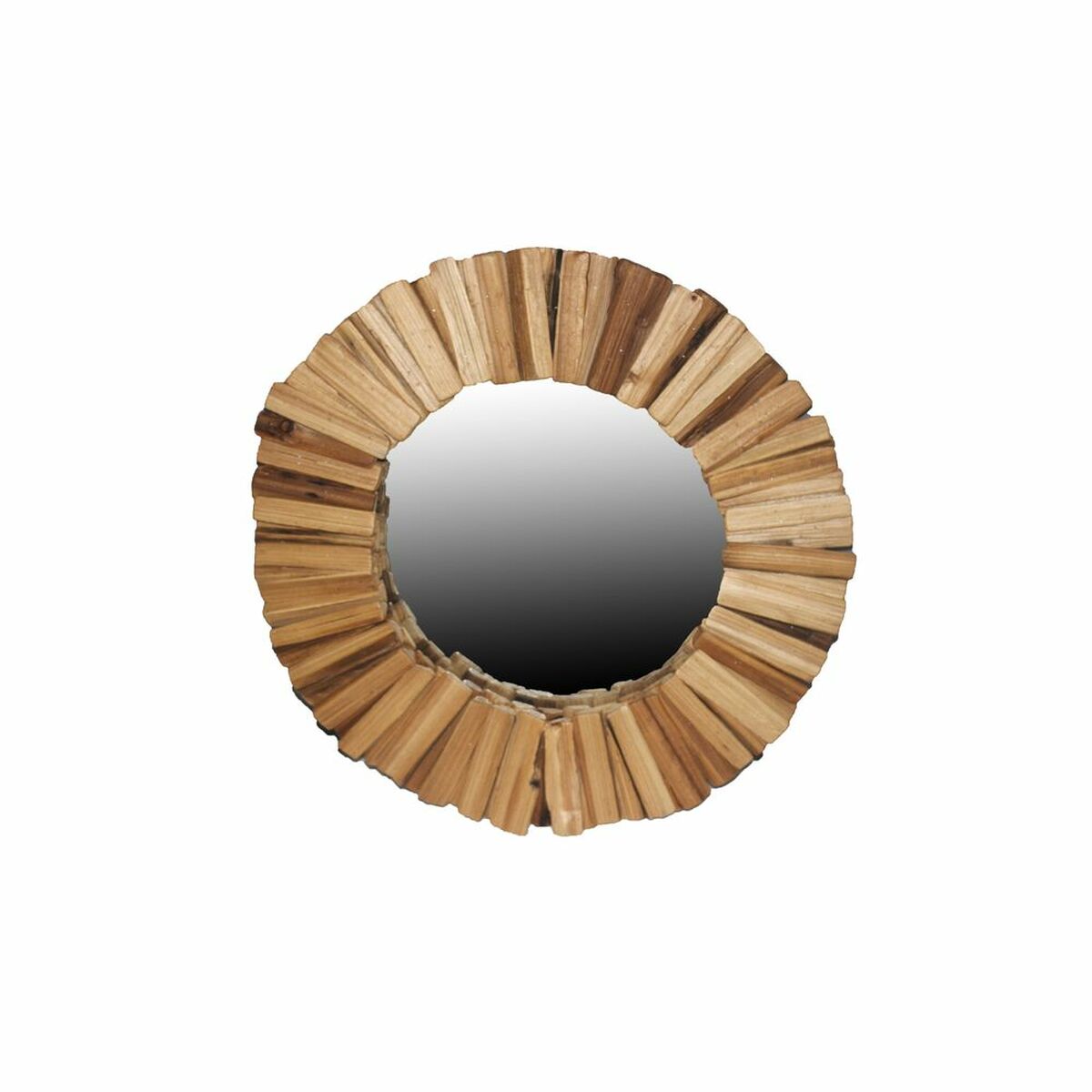 Specchio Da Parete Dkd Home Decor Abete Cristallo Naturale 60 X 4 X 60 Cm Alluminio Vintage Alpino Tronchi