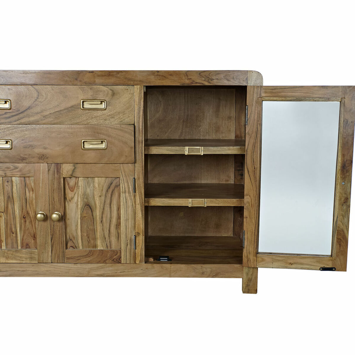 Credenza Dkd Home Decor Dorato Naturale Acacia 150 X 40 X 81 cm - Image 4